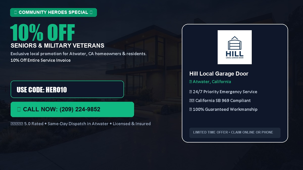 10% OFF Senior Citizens (65+) & Military / Veteran Community Discount in Atwater, CA